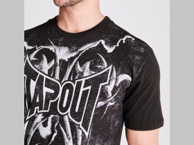Tapout čierne pánske tričko s tlačeným logom, materiál 100%bavlna